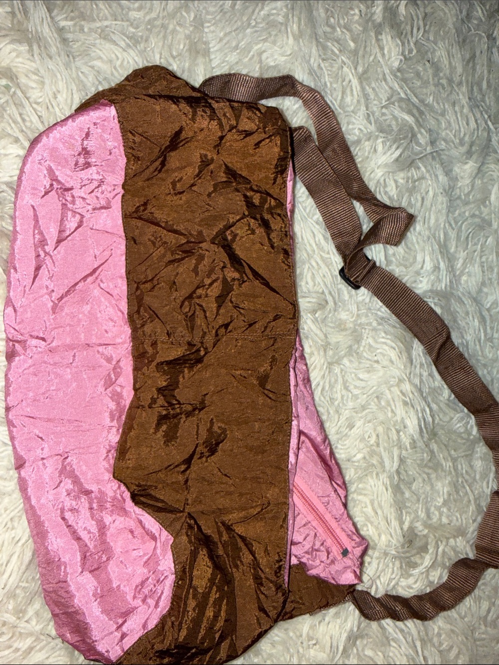 Onya Side Pink and Brown Foldable Shoulder Bag - Picture 7 of 7